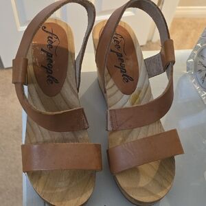 Free People Brown Strappy Sandals